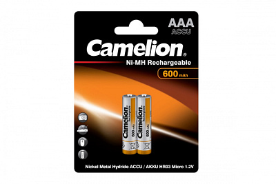 Aккумулятор Camelion AAA 600 mAh Ni-Mh BL2 8==D купить Батарейки, Аккумуляторы, з/у