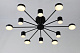 Люстра светодиодная LINVEL MS 1158/12 Ринер Чёрный 144W 3000-6500K купить Светодиодные люстры