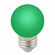 Лампа светодиодная Volpe шар G45 E27 1W зеленая д/гирлянды "Белт Лайт" купить Цветные