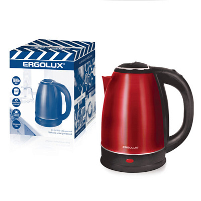 Чайник Ergolux ELX-KS05-C04 красный 1,8л, 1600Вт, сталь купить Бытовая техника