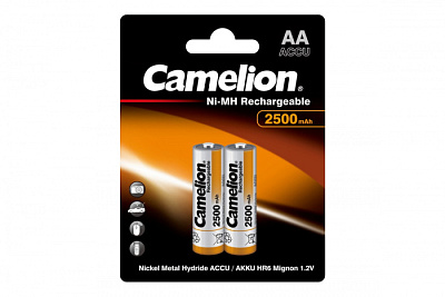 Аккумулятор Camelion AA 2500 mAh Ni-Mh BL2 купить Батарейки, Аккумуляторы, з/у