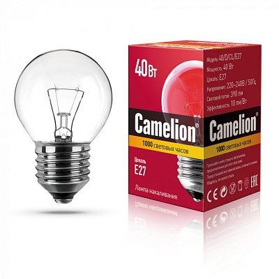 CAMELION Лампа 40/D/CL/E27 купить Накаливания 12V/24V/36V/220V