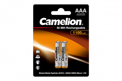 Аккумулятор Camelion AAA 1100 mAh Ni-Mh BL2 купить Батарейки, Аккумуляторы, з/у
