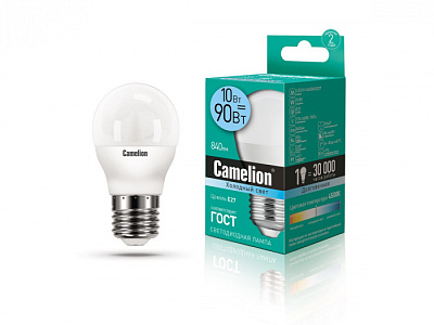 Лампа Camelion LED10-G45/845/E27 шарик купить Светодиодные