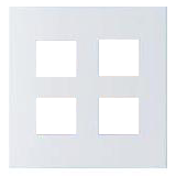 купить Рамка 2 постовая ТЛФ/ТВ/интернет/аудио на 4 модуля Anam Legrand Zunis 7101 84 Белый Legrand Anam