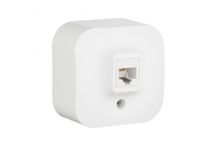 Розетка телефонная RJ11 Legrand Quteo 782214 Белая