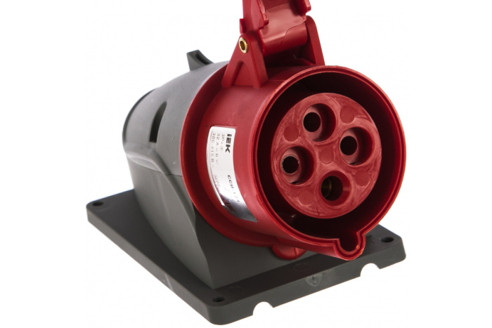 Розетка стационарная IEK 124 32А 3Р+РЕ 380V IP44