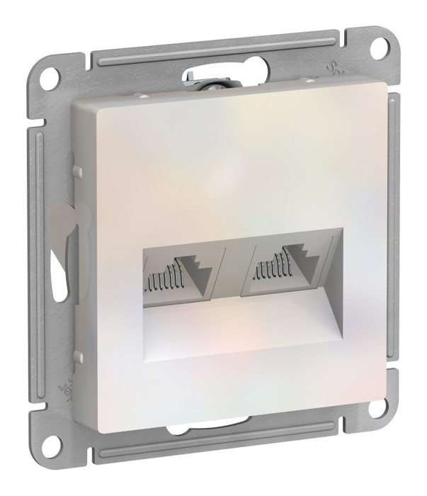 Розетка RJ45 двойная AtlasDesign Жемчуг SE ATN000485