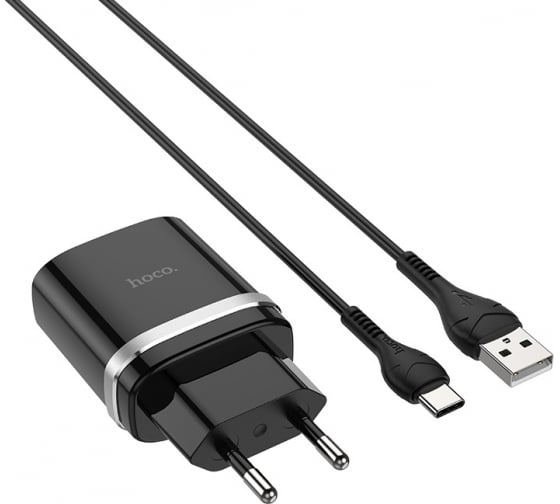 Адаптер USB Hoco 3A черный, белый 4659