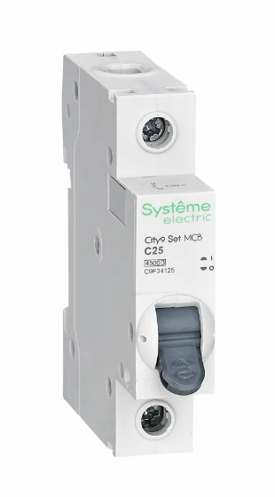 SE City9 Set Автоматический выключатель 1P 25A 4.5kA SE C9F34125