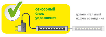 Линейный светильник ЭРА LM-5-840-C1 сенсор 5W 500мм плоский  купить Линейные светильники