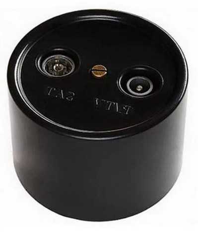 Розетка TV/FM Бирони B1-305-23 черный пластик