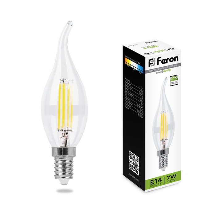 Лампа Feron LED LB-167 7W E14 4000K диммируемая