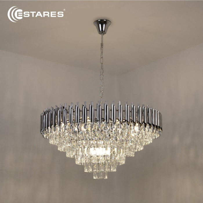 Люстра светодиодная Estares Sandra 12*E14-750x1000-BKGD/CRYSTAL