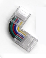 купить Угловой коннектор 90 гр. для RGB+CCT ленты 12 мм 6 контактов  Комплектующие