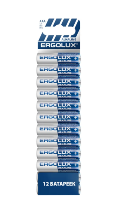 Батарейка Ergolux LR03 Alkaline Promo 12