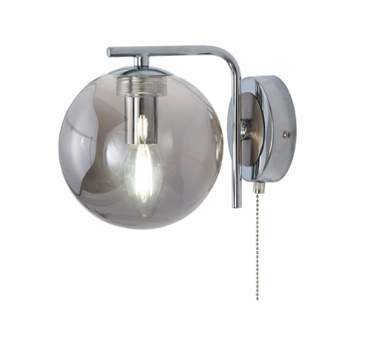 Бра CITILUX CL102310 Томми Матовый хром/прозрачный Е14 40W с выключателем