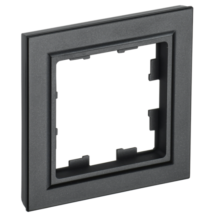 Рамка 1 пост IEK BRITE РУ-1-БрЧ чёрная