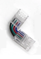 купить Угловой коннектор 90 гр. для RGB ленты 10 мм 4 контакта  Комплектующие