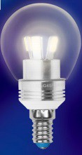 купить Лампа светодиодная Uniel G45 5W E14 3000K Crystal прозрачная Светодиодные