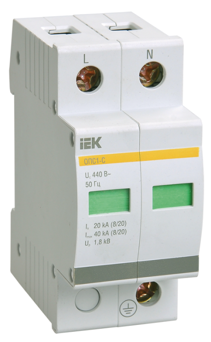 ОПС1-В 2Р IEK ограничитель имп.перенапр.30кА 400В