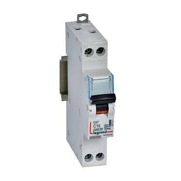 Legrand DX3 Дифф.автомат 1P+N C16A 30mA 6000kA 411131
