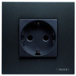 купить Розетка с/з с защитной шторкой ABB Zenit Антрацит N2288 AN  ABB Zenit