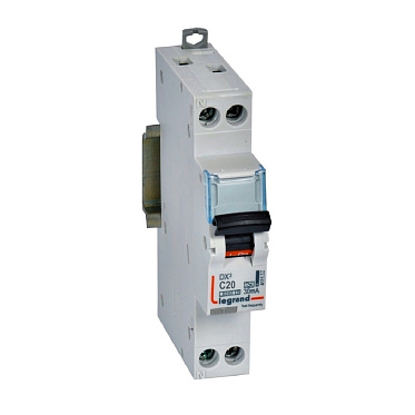 Legrand DX3 Дифф.автомат 1P+N C20A 30mA 6000kA 411132