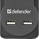 Сетевой фильтр Defender DFS-755 5роз.5м.черный 2*USB купить Сетевые фильтры