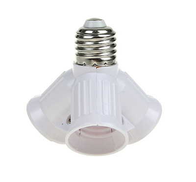 * Патрон переходник E27-3*E27 Ecola черный купить Патроны