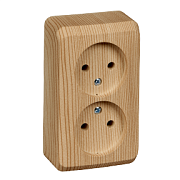 купить Розетка двойная б/з SE Lexel Этюд Дача Бук РА16-005Т Lexel Этюд наружные