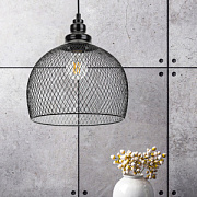 купить  Подвес ЭРА PL7 BK  металл,сетка E27, d280 мм, черный Подвесные светильники