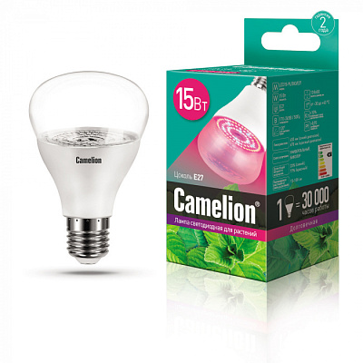 Лампа Camelion LED15-PL/BIO/E27 (для растений)  купить Для растений, животных