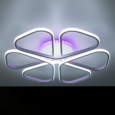 Люстра с пультом Citilux Сезар CL233270RGB светодиодная Белая купить Светодиодные люстры