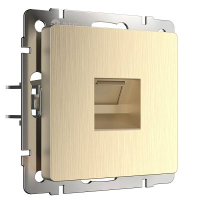 Розетка компьютерная Werkel WL10-RJ-45 шампань рифленый W1181010 купить Werkel