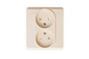 купить Розетка двойная б/з с защитными шторками SE Lexel Этюд PC16-006k Крем Lexel Этюд