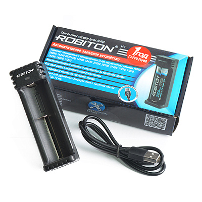 Зарядное устройство Robiton Li-1 для Li акк-ров 18650/26650/16340/RCR купить Батарейки, Аккумуляторы, з/у