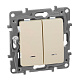 Выключатель 2 клавишный с подсветкой Legrand Etika 672304 Крем купить Legrand Etika