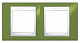 Рамка 2 поста Unica Хамелеон Фисташковый Белый MGU6.004.866 купить Unica Хамелион Рамки