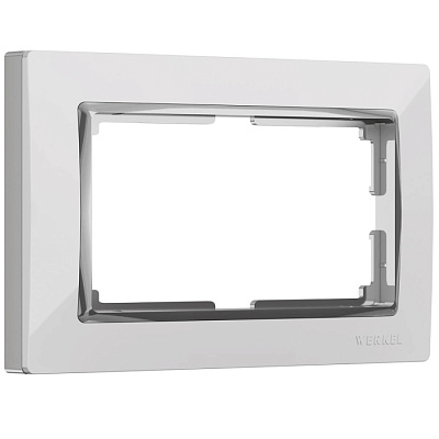 Рамка 1 пост Werkel WL03-Frame-01-DBL белый/серебро W0081901 купить Werkel  Рамки