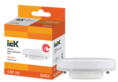 Лампа светодиодная IEK GX53 6W 3000K 540 Лм купить Светодиодные