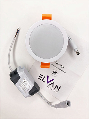 Точечный светильник Elvan VLS-109R-7W-WH-3000K купить Встраиваемые