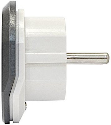 Адаптер-переходник 16A 250V з/к, белый/серый плоский 2229  купить Разветвители, Переходники