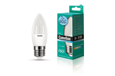 Лампа Camelion LED7-C35/845/E27 свеча  купить Светодиодные