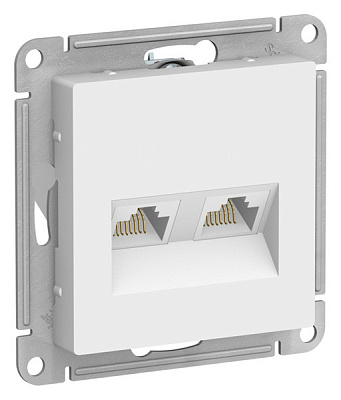 Розетка RJ45 двойная AtlasDesign Лотос SE ATN001385 купить AtlasDesign