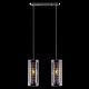Подвесной светильник EUROSVET 1636/2 Е14 60W *2 стекло тонированное хрусталь купить Подвесные светильники