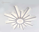 Люстра светодиодная Estares Teresa 100W R-APP-680x50-WHITE/WHITE 100W, 10000lm, 3000-6000K, d680x5 купить Светодиодные люстры