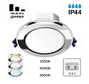 купить Точечный светильник CITILUX CLD008111V LED Акви Хром 7W светодиодный IP44 Встраиваемые