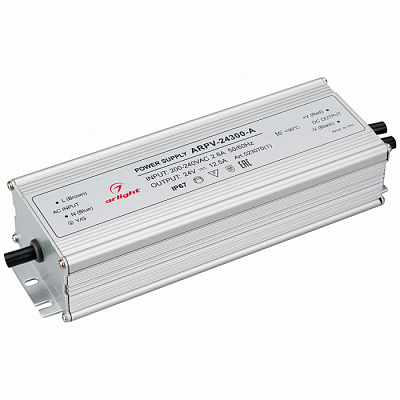 Блок питания 24В 300Вт Arlight ARPV-24300-A 12.5A IP67 023070(1) купить Блоки питания 24V