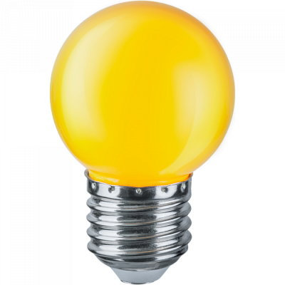 Лампа светодиодная Navigator G45 E27 1W желтый купить Цветные